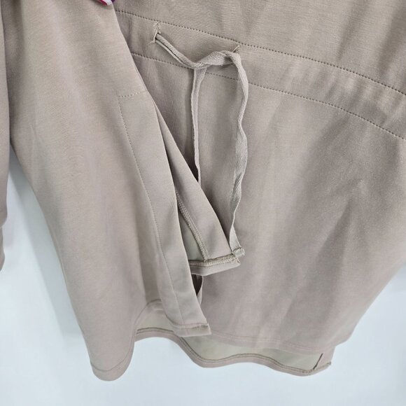 P Cill size small super soft beige rolled high neck drawstring cinch waist modal - Picture 8 of 10